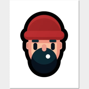 Bearded Man With A Hat Posters and Art